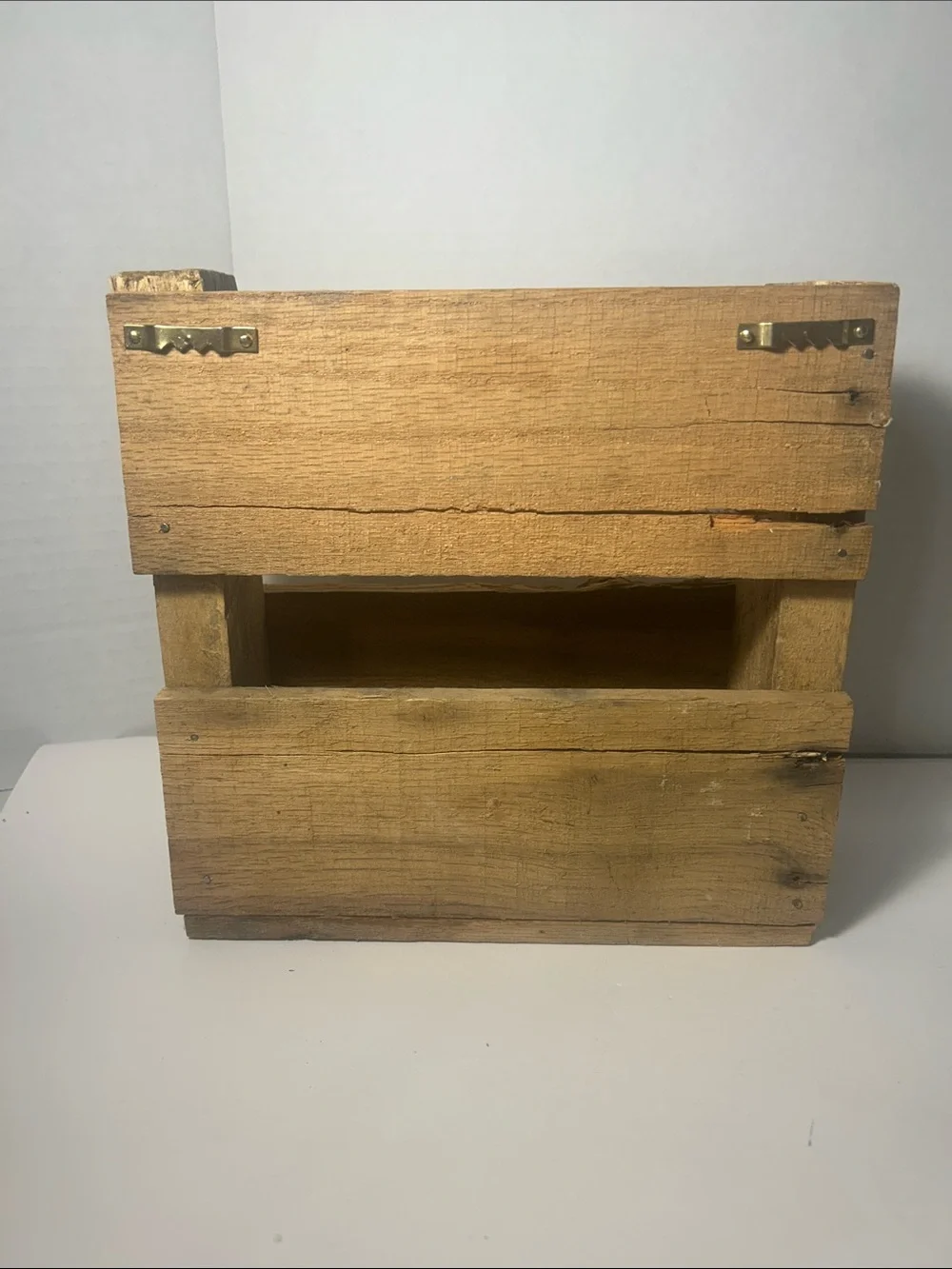 Rustic Wooden Wall Shelf / Planter Natural Brown